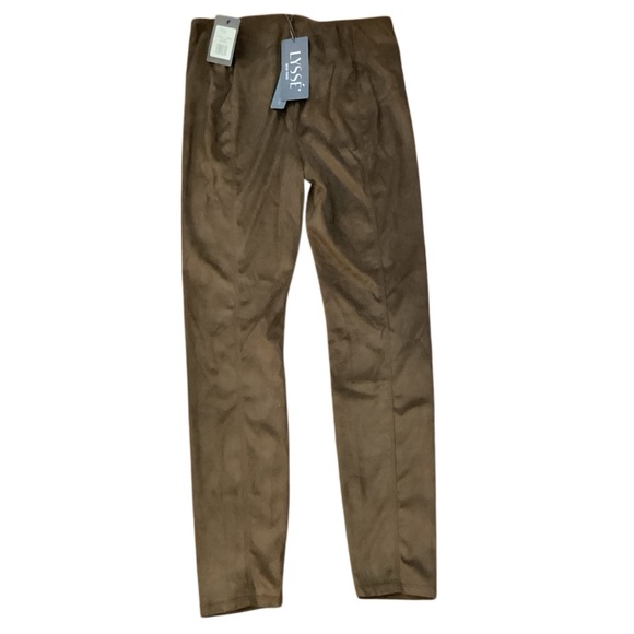 LYSSÉ New York Vegan Suede Leggings Bronze Brown High Waist Size Medium- NWT - Picture 6 of 12